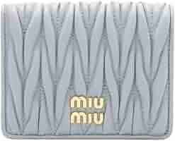 Amazon | MIUMIU(ミュウミュウ) マテラッセレザー 財布 ブルー